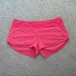 Lululemon Hot Pink Speed Up Shorts Size 10